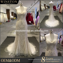 Neues Ankunftsproduktgroßverkauf Schönes Art und Weiseperlenweißes Hochzeitskleid